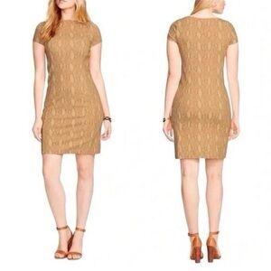 Lauren Ralph Lauren Contessa Snake Print Sheath Dress. Size Medium Petite. NWT.